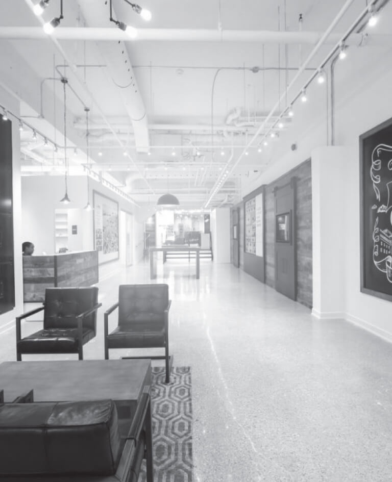 Interior shot of presentation centre